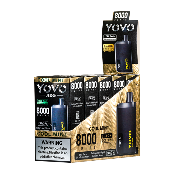 Cool Mint YOVO JB8000 Wholesale Vapes 5-Pack