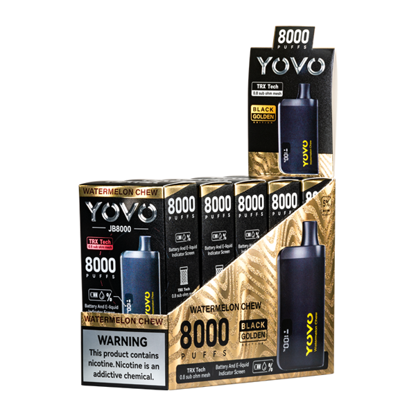 Watermelon Chew YOVO JB8000 Vapes for Wholesale 5-Pack