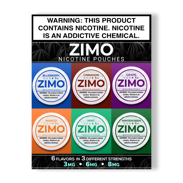 Zimo Laminated Flavor Menu – Mi-Pod Wholesale