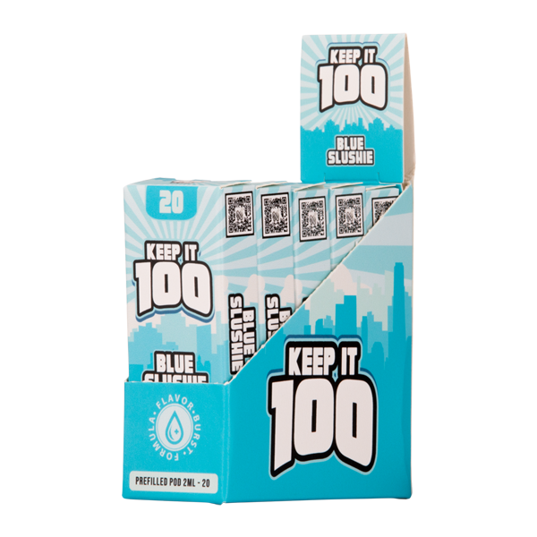 Blue Slushie Keep It 100 Zeltu X3 Pods 20mg 5 pack for wholesale