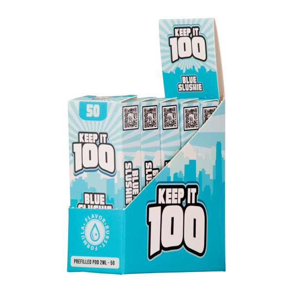 Blue Slushie Keep It 100 Zeltu X3 Pods 50mg 5 pack for wholesale