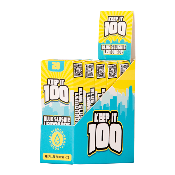 Blue Slushie Lemonade Keep It 100 Zeltu X3 Pods 20mg 5 pack for wholesale