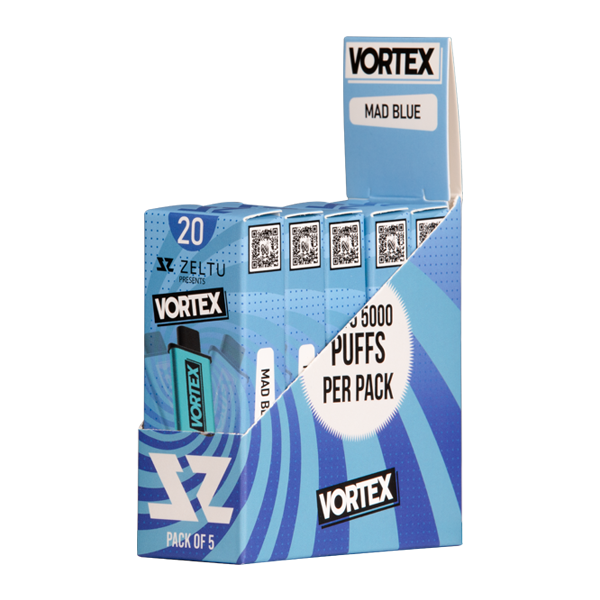 5 pack of Mad Blue Vortex Zeltu X3 Pod 20 for wholesale