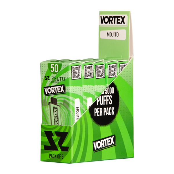 5 pack of Mojito Vortex Zeltu X3 Pod 50 for wholesale