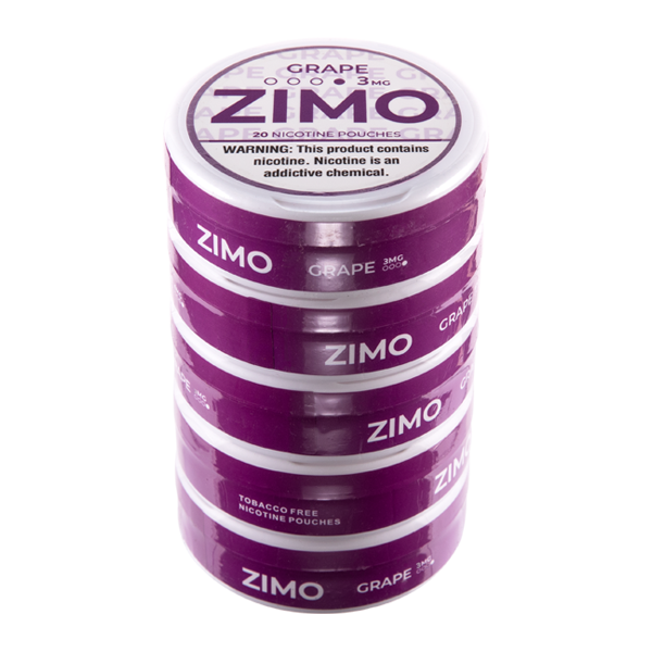 Grape Zimo Nicotine Pouches 3mg 5-Pack for Wholesale