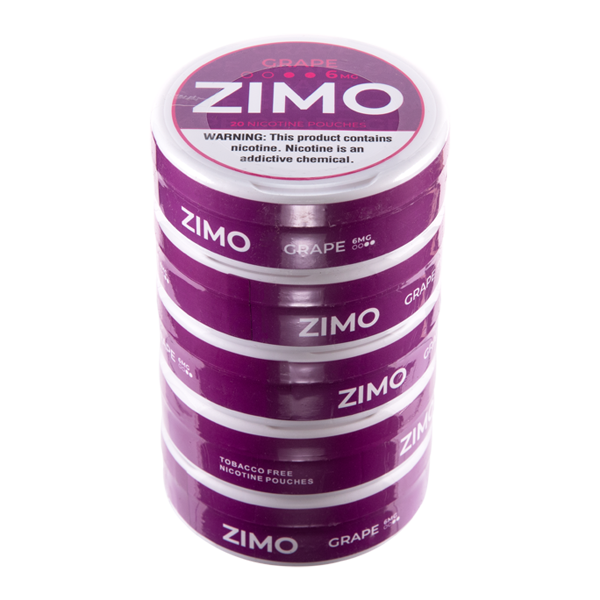 Grape Zimo Nicotine Pouches 6mg 5-Pack for wholesale