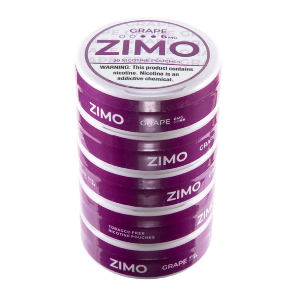 Grape Zimo Nicotine Pouches 6mg 5-Pack for Wholesale