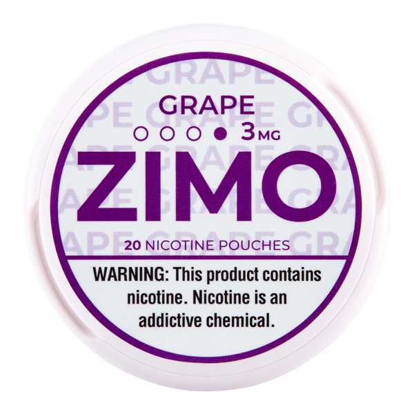 Grape Zimo Nicotine Pouches 3mg for Wholesale