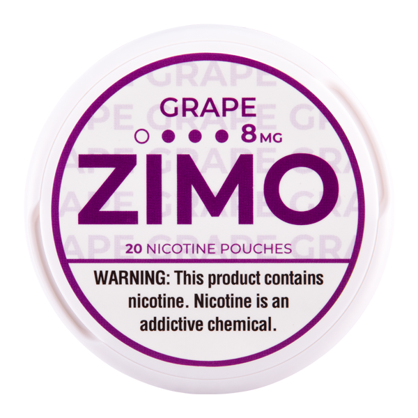 Grape Zimo Nicotine Pouches 8mg for Wholesale