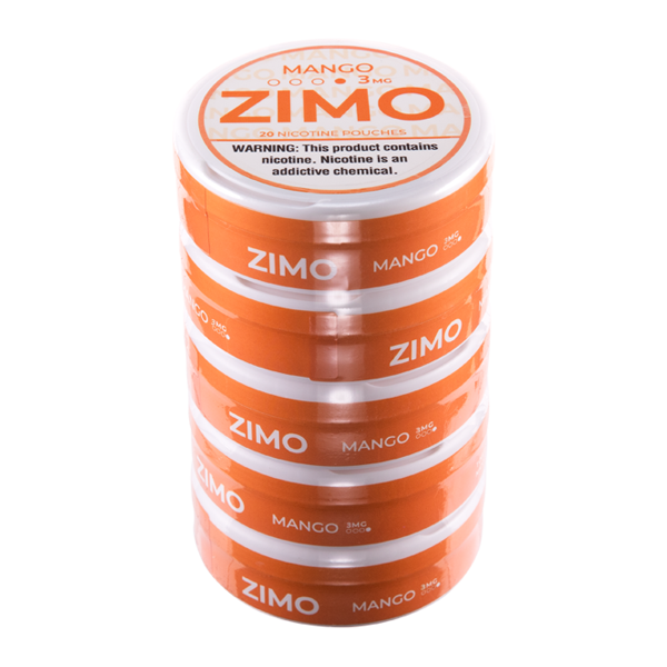 Mango Zimo Nicotine Pouches 3mg 5-Pack for Wholesale