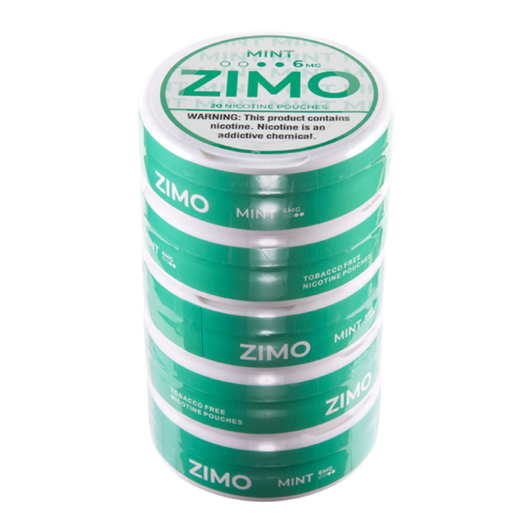 Mint Zimo Nicotine Pouches 6mg 5-Pack for Wholesale