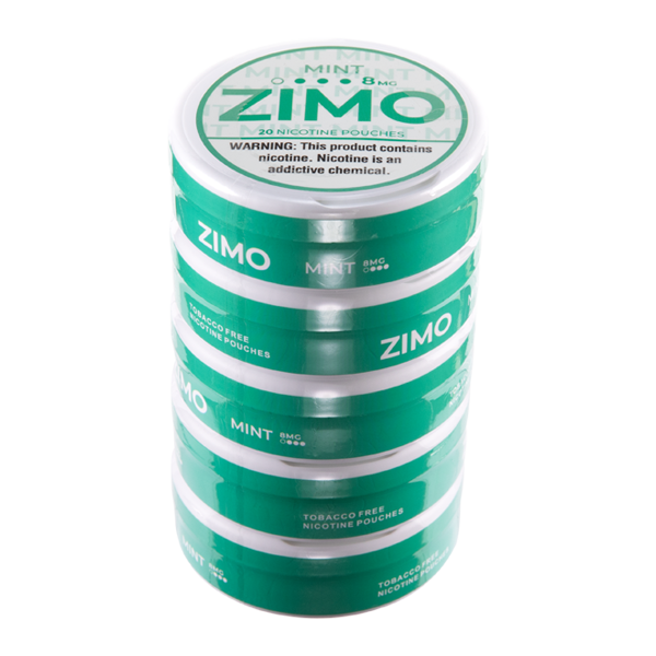 Mint Zimo Nicotine Pouches 8mg  5-Pack for Wholesale