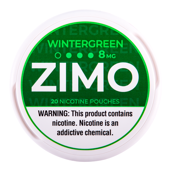 Wintergreen Zimo Nicotine Pouches 8mg for Wholesale