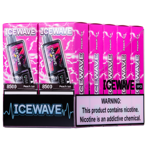 Peach Ice Icewave 8500 Vape 10-Pack for Wholesale