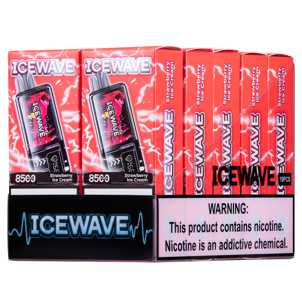 Strawberry Ice Cream Icewave 8500 10-Pack for Wholesale