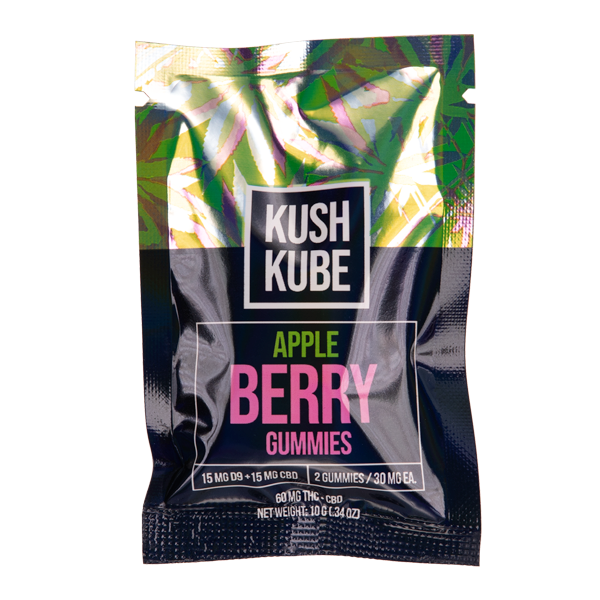 Kush Kube Apple Berry Gummies 2 count Wholesale
