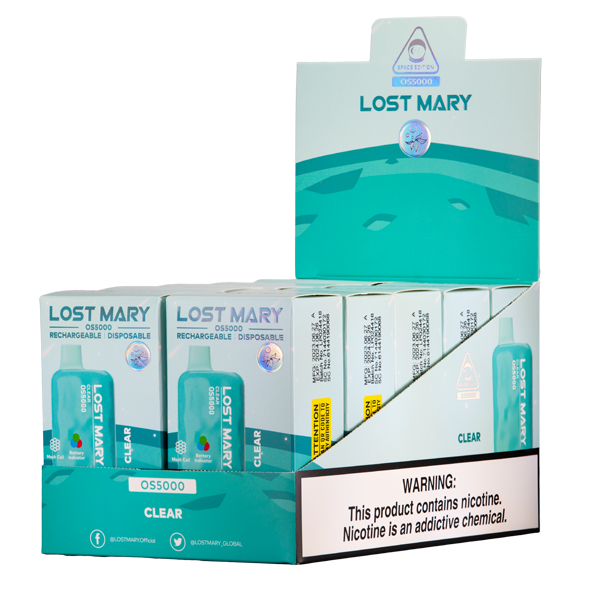 Lost Mary OS5000 Clear Disposable Vape 10-Pack for Wholesale