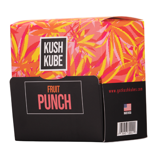 Kush Kube Fruit Punch Gummies 2 count Wholesale 10-Pack