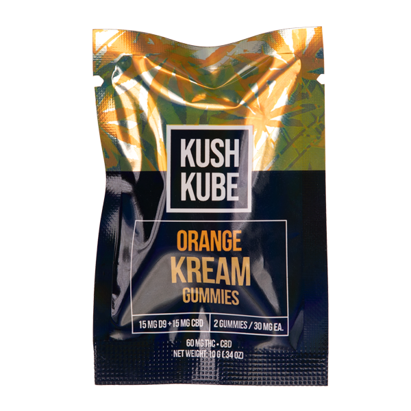 Kush Kube Orange Kream Gummies 2 count Wholesale