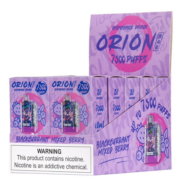 Blackcurrant Mixed Berry Orion Bar 7500 Puff Vape for Wholesale 10-Pack
