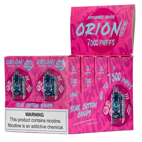 Blue Cotton Candy Orion Bar Vape 10-Pack for Wholesale