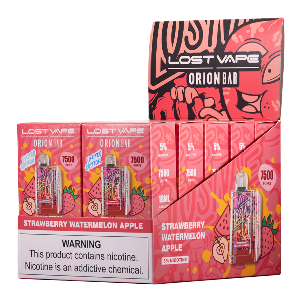 Strawberry Watermelon Apple Lost Vape Orion Bar 10-Pack for Wholesale