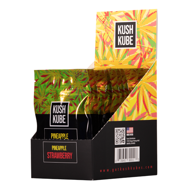 Kush Kube Pineapple Strawberry Gummies 10 count 10-Pack Wholesale