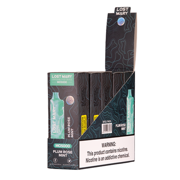 Plum Rose Mint  Lost Mary MO5000 Disposable Vape for Wholesale 5-Pack