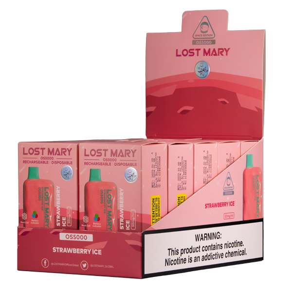Strawberry Ice Lost Mary Vape 10-Pack for Wholesale