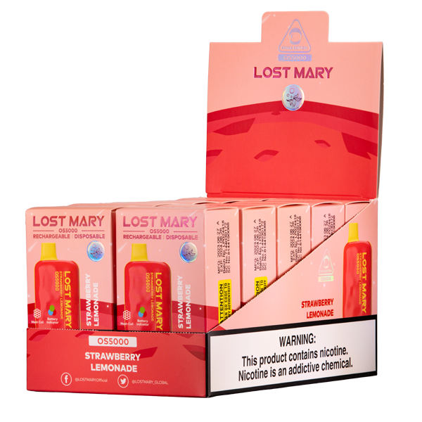 Strawberry Lemonade Lost Mary OS5000 Vape 10-Pack for Wholesale