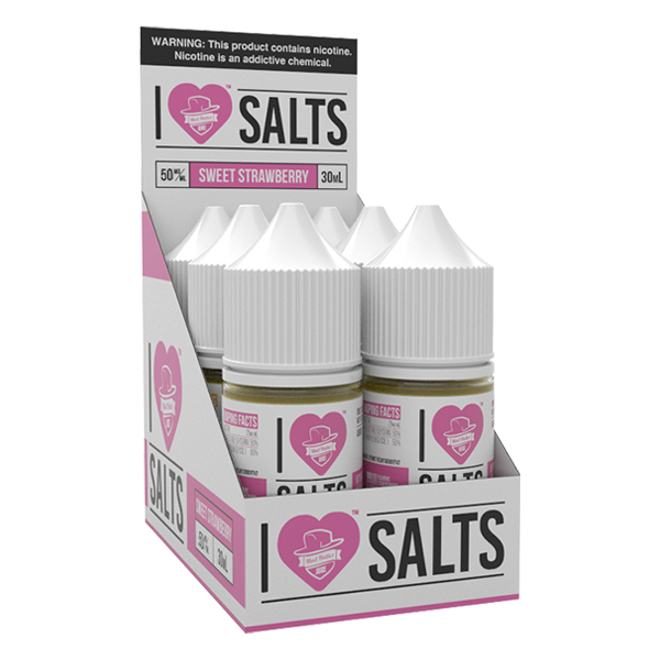 A juicy strawberry sweets flavored eliquid made by I love salts, available for wholesale online