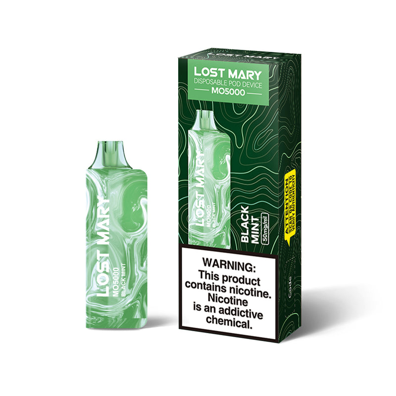 Black Mint Lost Mary MO5000 Vape Packaging