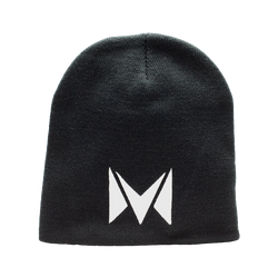 Fitted beanies embroidered with the Mi-Pod logo, available in black