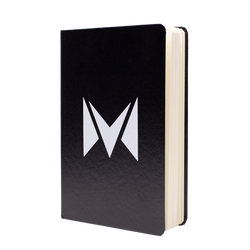 A branded notebook with the Mipod logo, made with over 100 pages