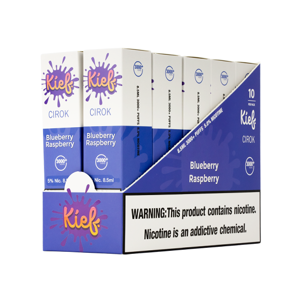 Blueberry Raspberry Kief Cirok 10-Pack Vapes for Wholesale