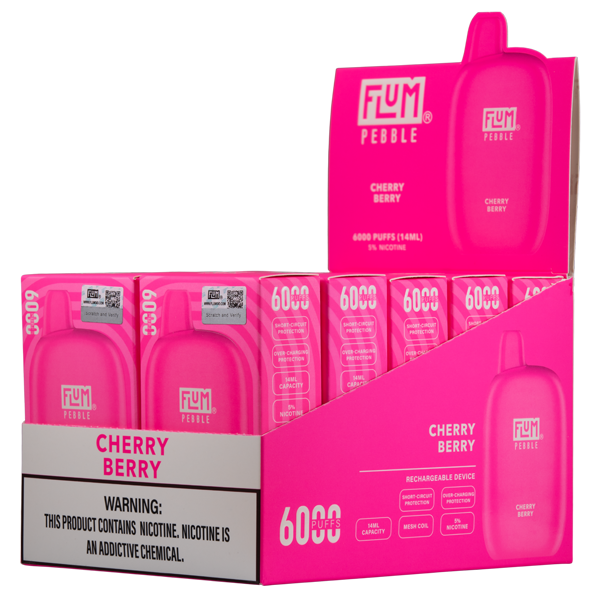 Cherry Berry Flum Pebble Wholesale 10pk