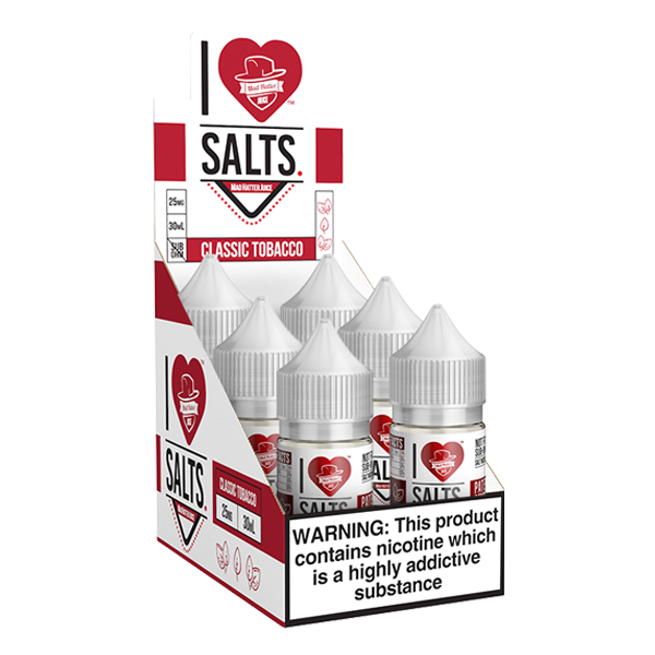 A bold tasting classic tobacco vape juice flavor, shop in bulk for I love salts ejuice online