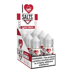 A bold tasting classic tobacco vape juice flavor, shop in bulk for I love salts ejuice online
