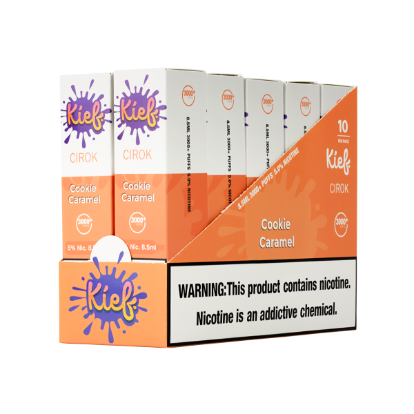 Cookie Caramel Kief Cirok 10-Pack Vapes for Wholesale