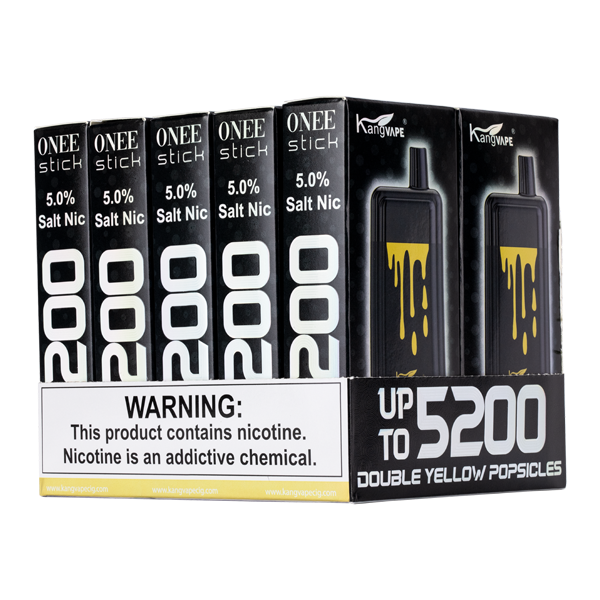 Wholesale Double Yellow Popsicles Kangvape Onee Stick 5200 Wholesale 10-Pack
