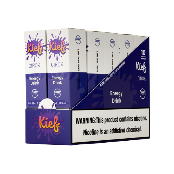 Energy Drink Kief Cirok 10-Pack Vapes for Wholesale