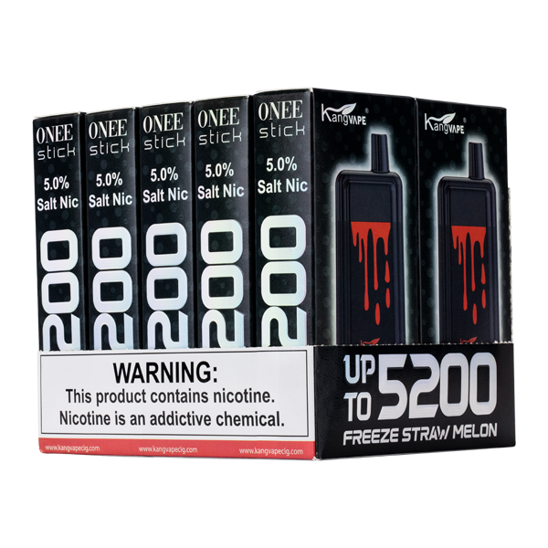 Wholesale Freeze Straw Melon Kangvape Onee Stick 5200 10-Pack