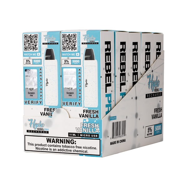 Fresh Vanilla Hyde Rebel Pro Vape 10-Pack for Wholesale