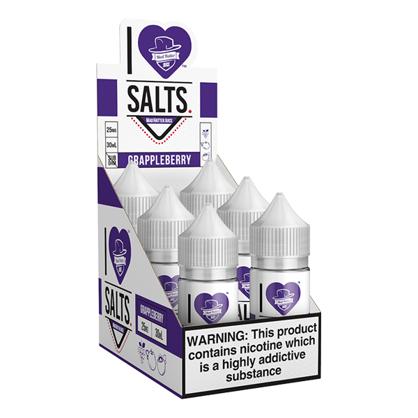elf bar vape uk I Love Salts BY MAD HATTER - GRAPPLEBERRY