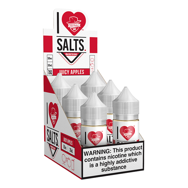A succulent juicy apple flavored eliquid made by I love salts, available for wholesale online