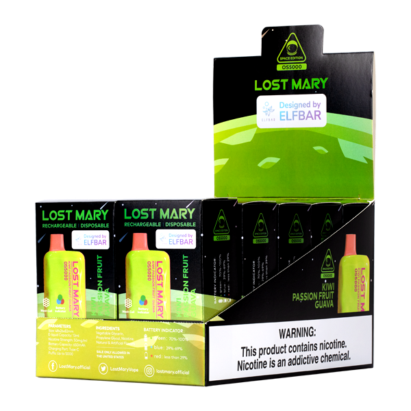 Kiwi Passion Fruit Guava Lost Mary 10-Pack