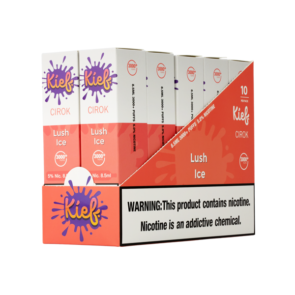 Lush Ice Kief Cirok 10-Pack Vapes for Wholesale