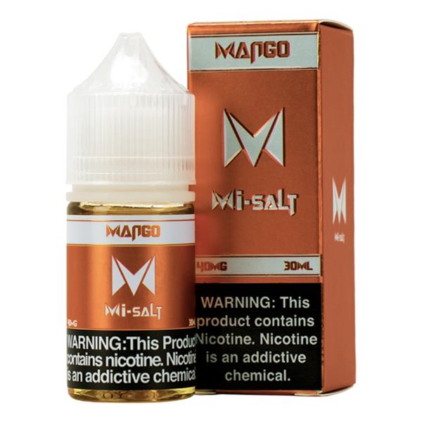 Packs of 6 30ml eliquid with nicotine in 20mg & 40mg, Mango Mi-Salts by Mi-One Brands