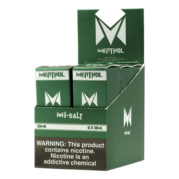 A best-selling mint pod juice, Menthol Mi-Salts is available for wholesale in 20mg & 40mg