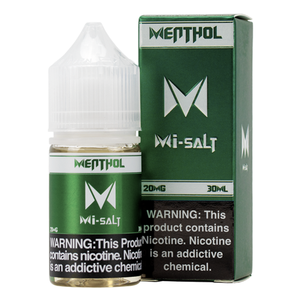 Menthol Mi-Salt is an icy menthol flavored vape juice, blended with nicotine salts